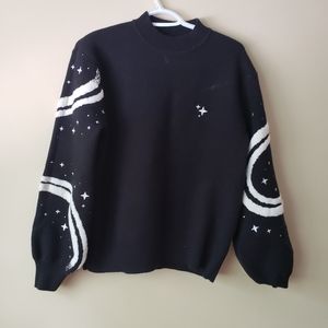 Space-themed Mockneck Sweater - Medium